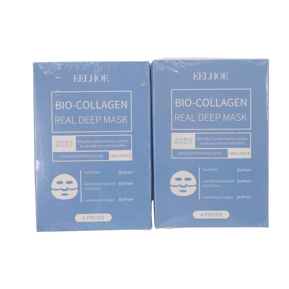 EELHOE Bio-Collagen Real Deep Mask 2 Boxes 8 Pieces Hydrating Firming Pore Care